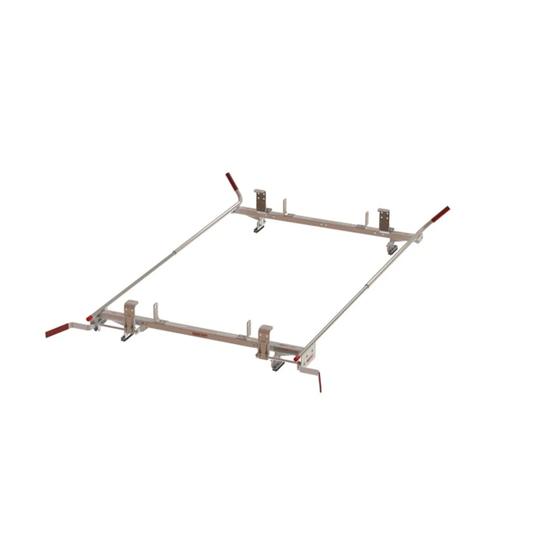 224-3-03 – WEATHERGUARD Ladder Rack, Dual Clamp On Street and Curb Side Multi-Fit 60 Inch Width Adjustable Aluminum R...